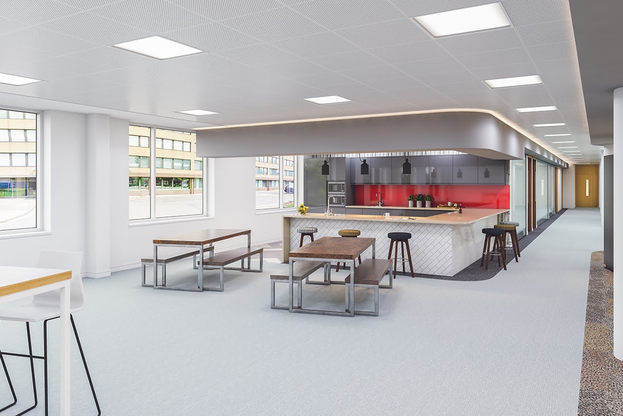 A canteen area in an office.